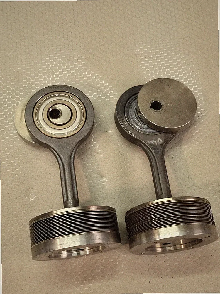 Pair Finned Piston Connecting Rod Assembly Reciprocating Air Compressor Pump